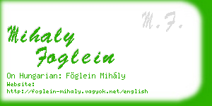 mihaly foglein business card
